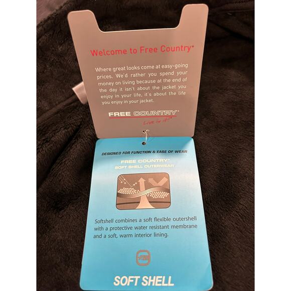 NWT Free Country Black Soft Shell with Hood Size: XL - Picture 4 of 6